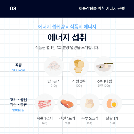 에너지 섭취와 에너지 소비, 체중감량을 위한 에너지 균형 part2.